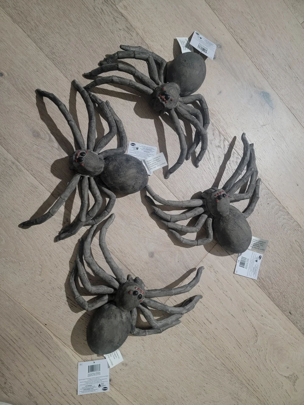 Decorative Grey Spider Accent - Halloween Home Wall Decor